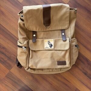 Bella Russo Disney The Lion King Simba Rafiki Tan Canvas Backpack Rucksack